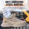 Fashion Breathable Work Shoes For Men Anti-smash Anti puncture Safety Shoes Men boots Rotating Button Indestructible Shoes Male Sneakers