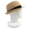 Great HELEN KAMINSKI Hat AVARA Logo Metal Grosgrain Ribbon Straw Hat Natural Women Used