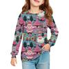 Girls' Long Sleeve Blouse - Round Neck Soft Waist Tunic
