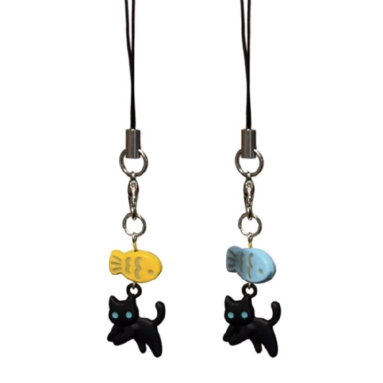 Fahshionable Lovely Cats Beaded Handcraft Elegant Phone Strap and Keychain Charm Portable Gifts for Trendy Ladies