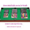 Mini Plastic Billiard Balls Set for Kids - 18mm, 25mm, 32mm Black Eight Balls, Toy Pool Balls