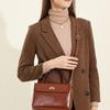 Fashion Textured Cowhide Handbag Versatile Shoulder Bag Genuine Leather Commuter Messenger Bag