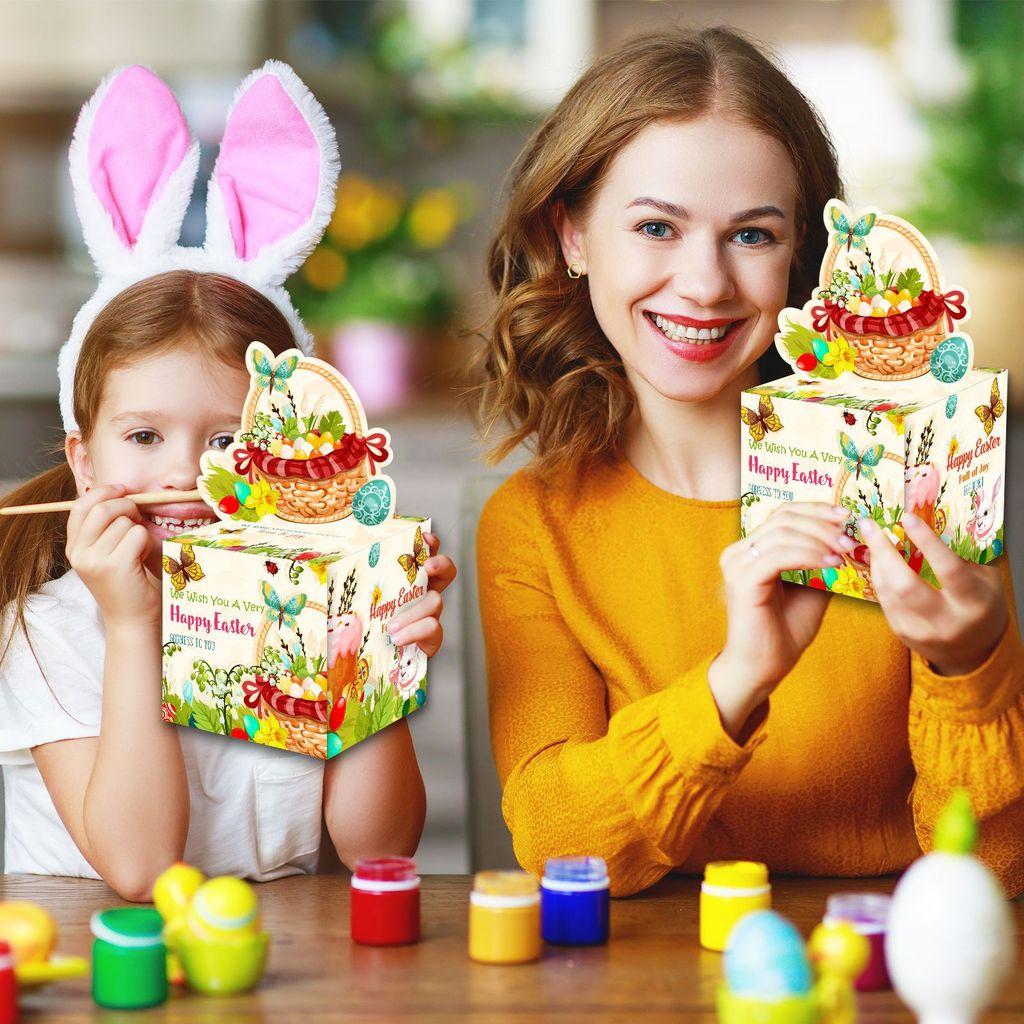 Easter Egg Basket Party Decor With Card And Envelope For Holiday Celebrations