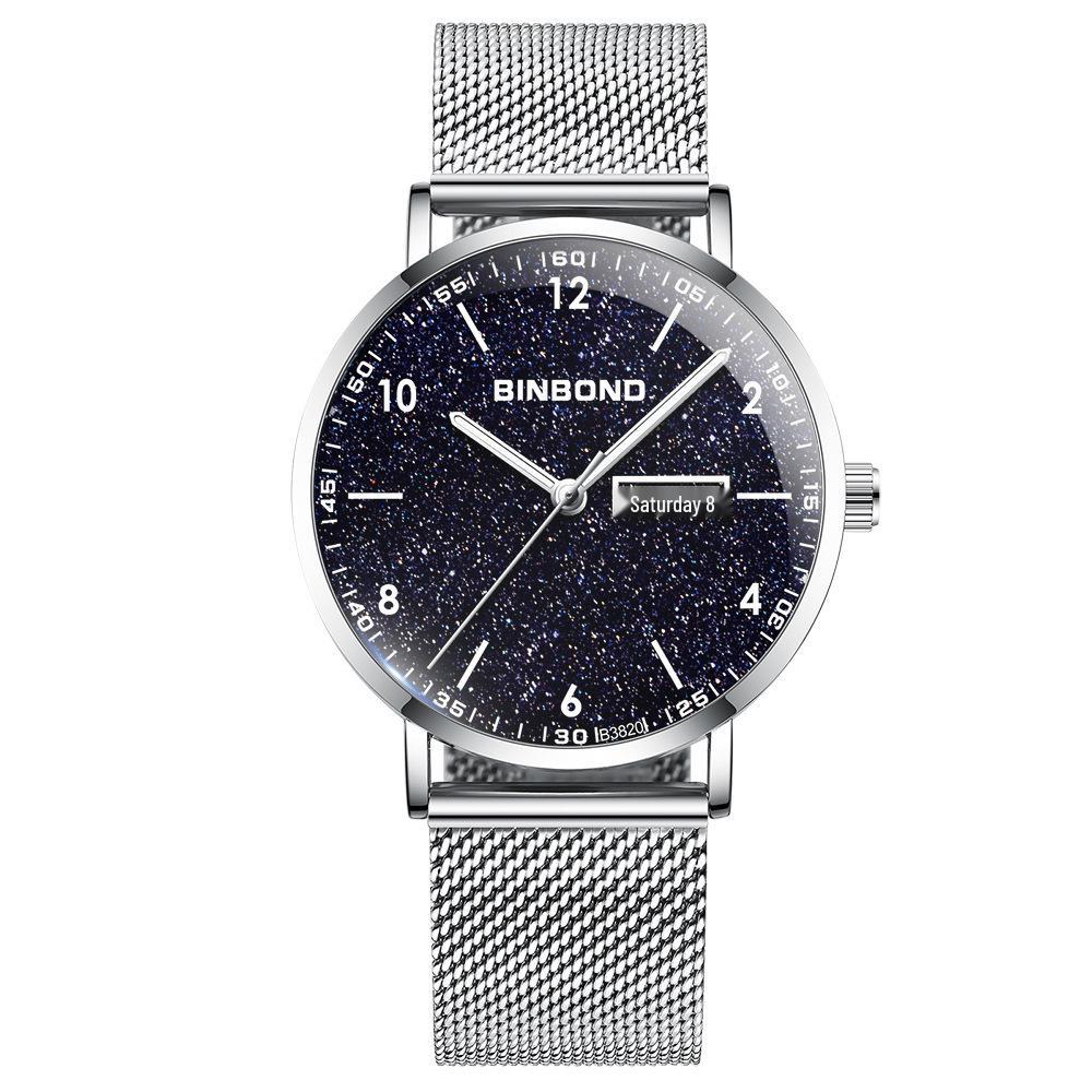 Men's Waterproof Ultra-Thin Quartz Watch - Automatic Mechanical, Trendy for Junior High Students