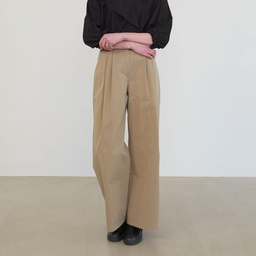 

On On Tuck cottOn Pants New5ml309 DARK BEIGE/66