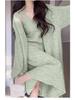Pine Frost Knit Figure-Hugging Maxi Dress & Sweater Set - Temperamental Goddess Vibe