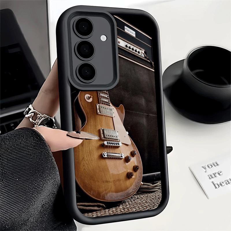 Phone Case for Samsung Galaxy A17 A16 A15 A14 A13 Guitar Retro Rock Music A56 A36 A26 A55 A35 A25 A54 A34 A24 A53 A33 A23 A07 A0