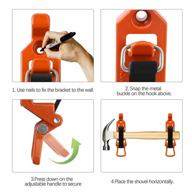 Truck Shovel Mount Shovel Holder Clamp Wall Mounting Brackets Axe Holder Quick Release Wall Mounting Axe Holder Mount Kit Sturdy