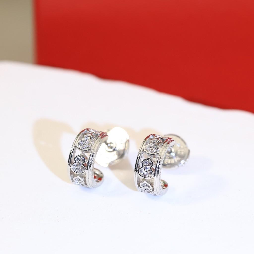 

Премиальная кастомизация Игла из серебра S925 Серьги-пусеты Wulu Большая тыква-горлянка Серьги Серьги и серьги, Счастливая тыква-горлянка серебряный