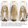 Gold Deep Wavy Lolita Wig with Bangs Synthetic Golden Pink Brown Long Curly Cosplay Natural Wigs for Women Halloween Party Daily