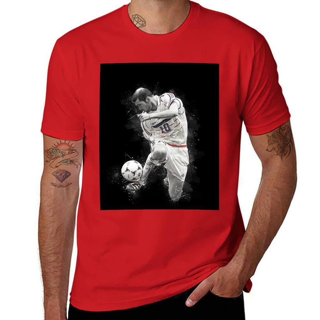 Zinédine Zidane 1#030422 T-Shirt kawaii Kleidung Anime Oberteile Schwergewichte Herren Grafik-T-Shirts Anime