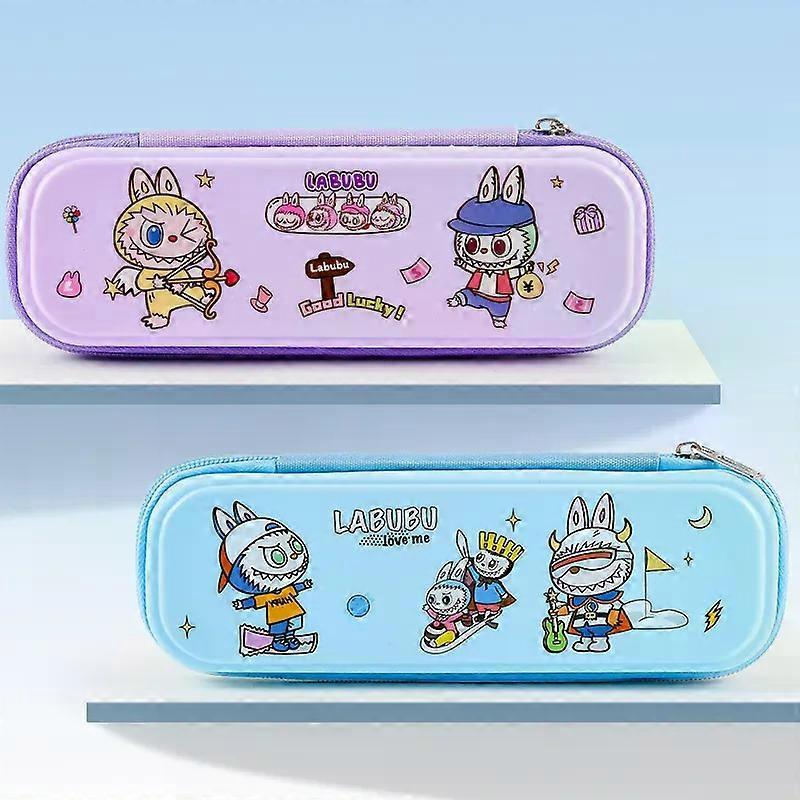 Labubu Pencil Bag Student Cartoon Large Capacity Storage Box Cute Quirky Pencil Case Anime Girls Boys Stationery Box Organizer