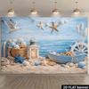 2D Seaside and Nautical Themed Backdrop Photo Background Banner