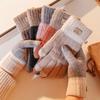 Touch Screen Knitted Gloves - Unisex Winter Warm Velvet-Lined Non-Slip Thick Wool Gloves for Men and Women