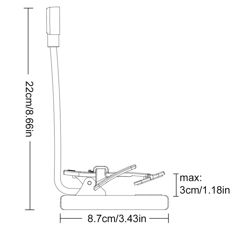 Rechargeable Music Stand Light LED Clip  Piano Lamp Reading Light Book Light for Piano Orchestra Bookworms