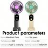 Portable Fan Mini Handheld Personal Fan Rechargeable LED Display Screen Suitable for Travel, Camping, and Outdoor Activities.
