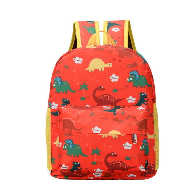 Adorable Cartoon Dinosaur Children's Backpack Soft Nylon Material Perfect For Kids