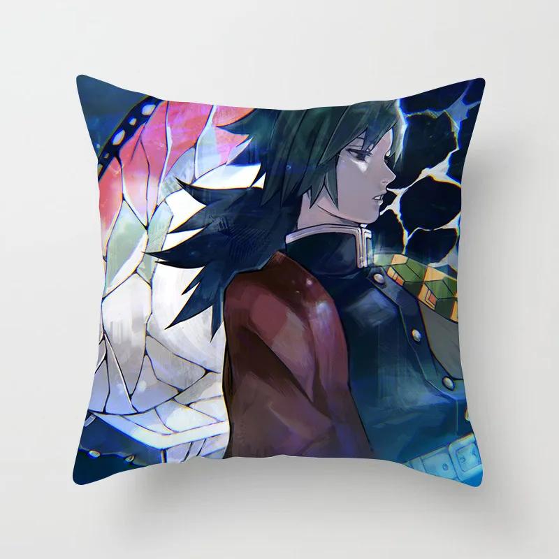 45 * 45Cm Anime Demon Slayer Kimetsu No Yaiba Printed Pillowcase Kids Bedroom Living Room Home Decor Pillow Cases Pillowcase