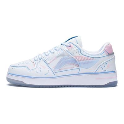 Li Ning Tian Ji Lässige Vielseitige Dicke Sohle Weiße Sneaker Rutschfest Leicht Atmungsaktiv Höhenerhöhend Low-Top Skateschuhe AGCS200-1
