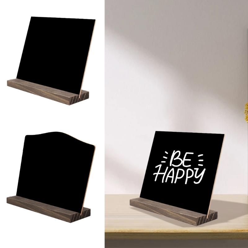 8Pcs Small Chalkboards with Wood Stand Double Sided Message Board Sign Table Number Food Sign for Wedding Party