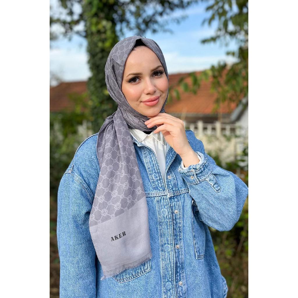 Elegance Monogram Shawl - 1090100-913 - Smoked