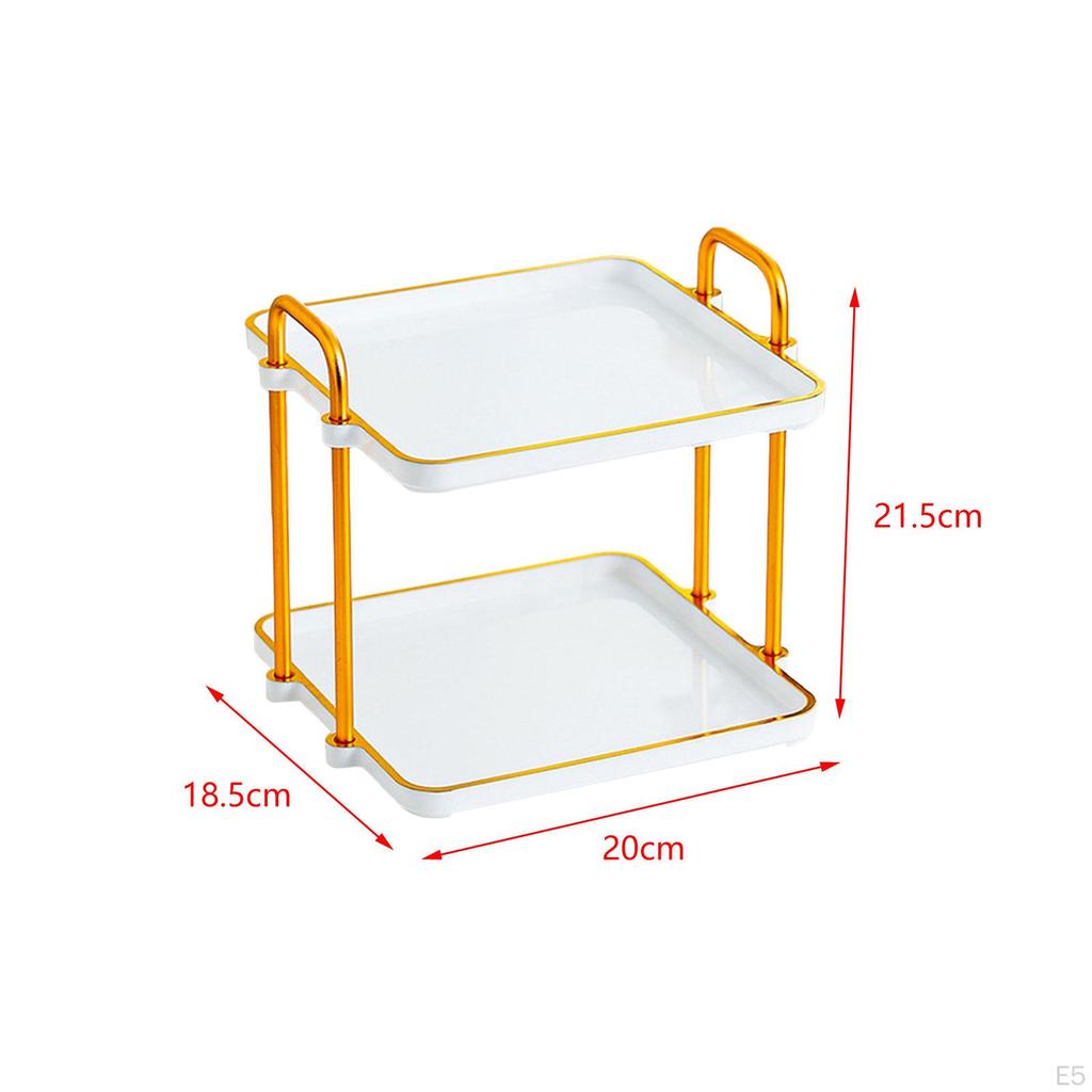 Countertop Organizer Rack Bathroom Decorative 2 Layer Storage Shelf Perfume
