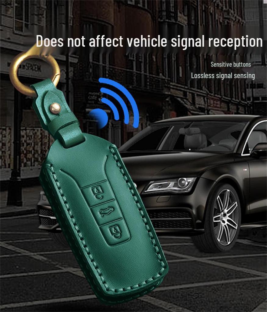 Volkswagen Touareg Genuine Leather Car Key Case for 2017-2021 Models