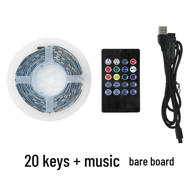 

Светодиодная RGB USB-подсветка для телевизора - Самоклеящаяся, Меняющий цвет окружающий свет для телевизора или гостиной (5V) 3m