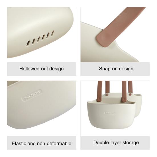 Kitchen Sink Holder Hanging Drain Basket Large Capacity Easy to Install Multipurpose Soap Sponge Holder Kitchen Accessories