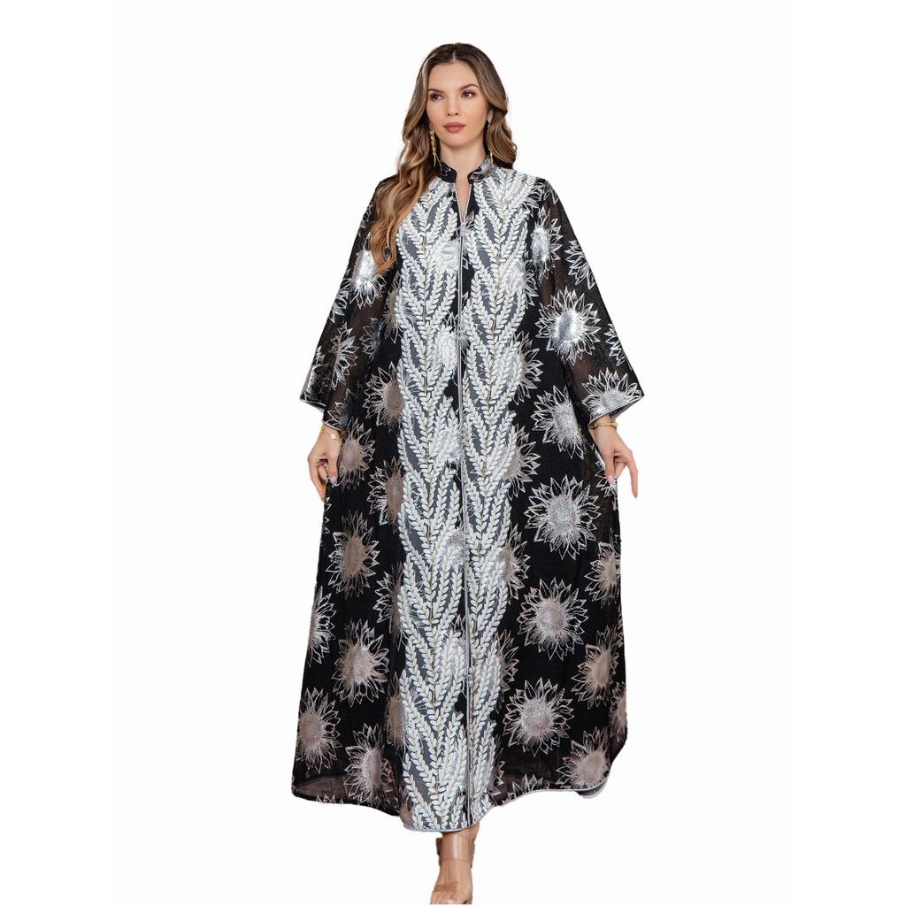 New Luxury Printed Maxi Dress For Women Elegant Flowy Long Dress For Holiday Party Wholesale