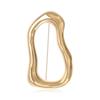 Stainless Steel Big Circle Brooches Pins For Women Men Gold Silver Color Geometric Brooch Gifts