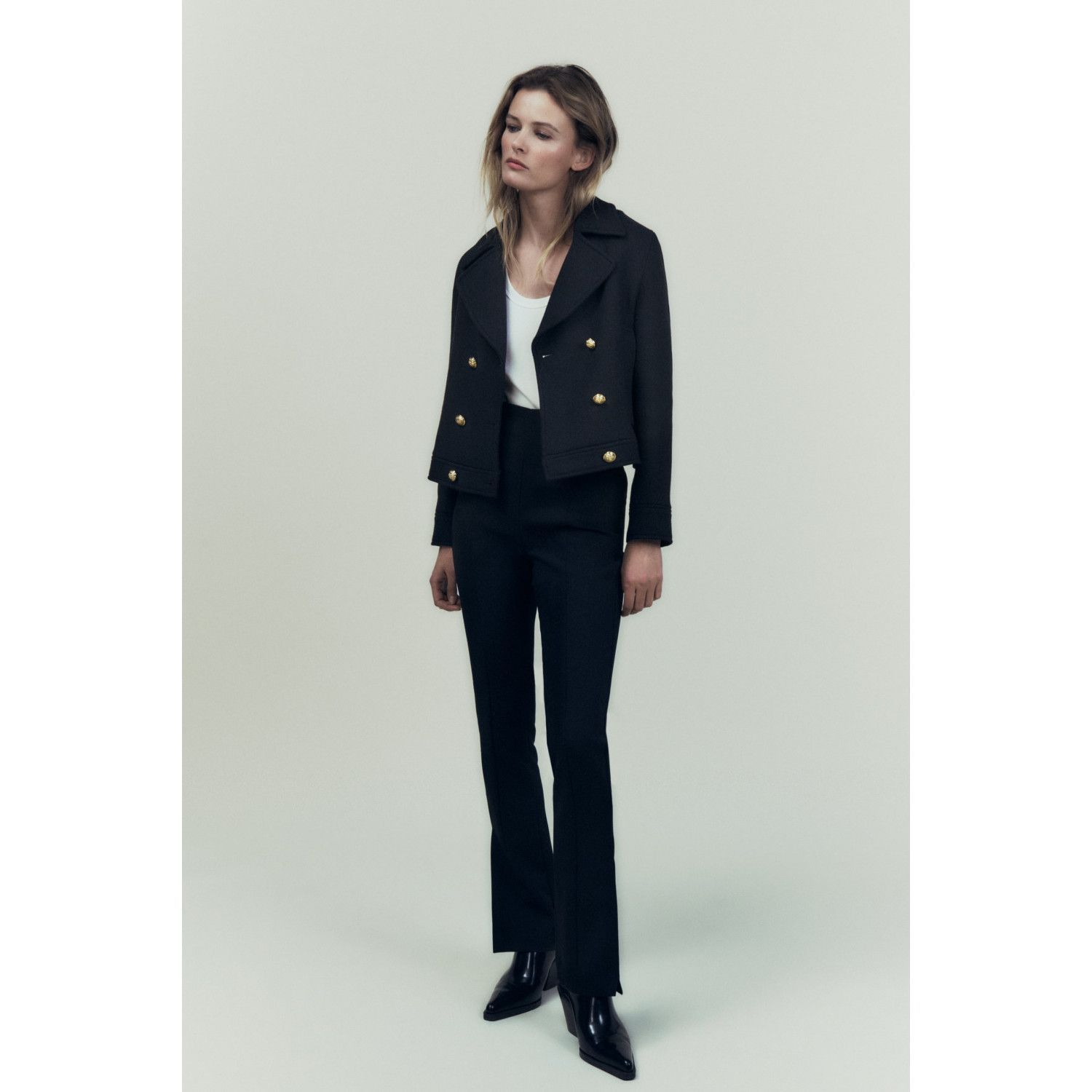 

CROPPED WOOL BLEND JACKET