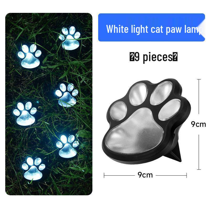 Solar Bear Paw Ground Light, Waterproof Outdoor Garden Lawn Night Light