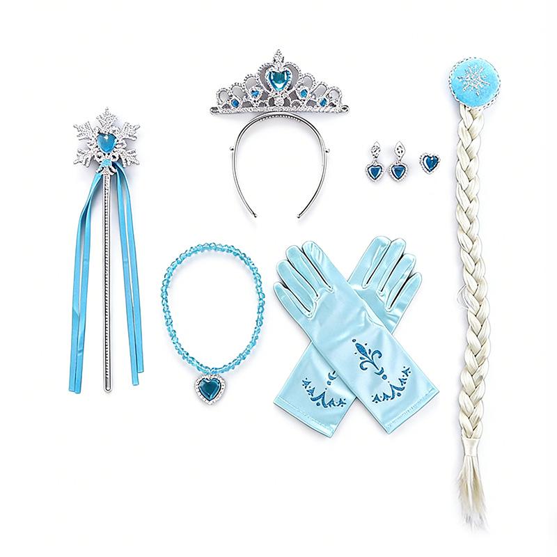 Elsa Princess Snowflake Crown & Wand Set for Kids - Christmas Magic Cosplay