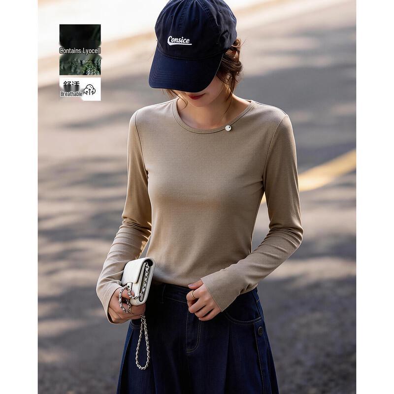 Demana Breathable Lyocell Blend Long Sleeve T-Shirt M