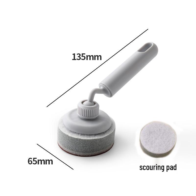 Non-stick Pan Cleaning Brush - Long Handle, Non-Damaging Scrubbing Sponge for Pots and Dishes