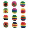 Hand Knitted Beanbag Balls Set Soft Filled Throwing Juggling Balls for Kids Adults Colorful Cotton Yarn Footbag for Coordination Outdoor Play