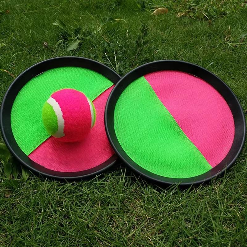 Brinquedo Bola Grudenta 2 Raquetes 1 Bola Crianças Props para Exercício ao Ar Livre Esportes Brinquedos Interativos Pais e Filhos Lançar e Pegar Bolas TMZ