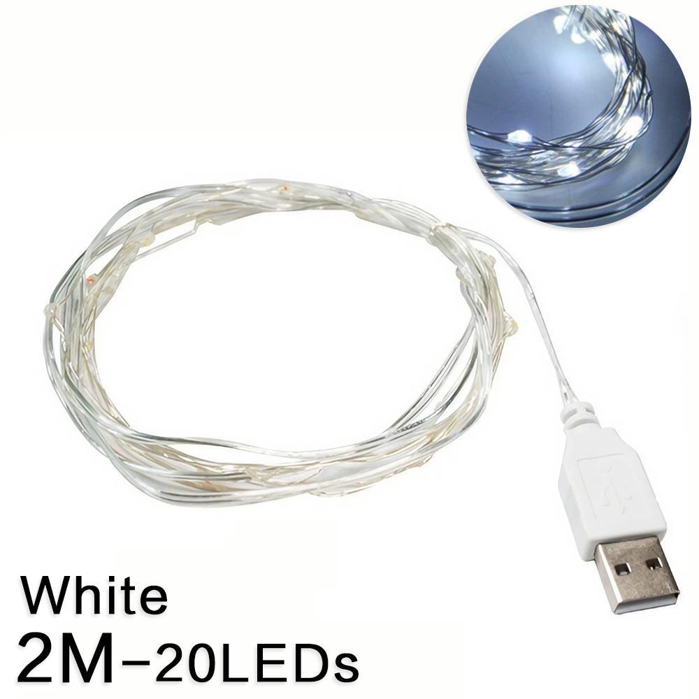 2/5/10/20M USB LED String Lights for Xmas Garland Party Wedding Home House Decoration Christmas Tree Flasher Fairy Lights