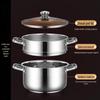 HANDUNYOU 22cm Stainless Steel Saucepan