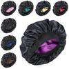 Double Layer Satin Sleep Cap With Adjustable Fit For Comfort And Style
