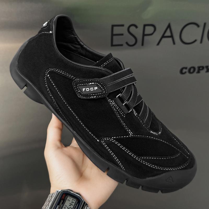 Fashion Lightweight Men's Casual Leather Shoes Comfortable Walking Shoes Daily Wear Hiking Shoes Leisure Walk Treking Footwear Sneakers