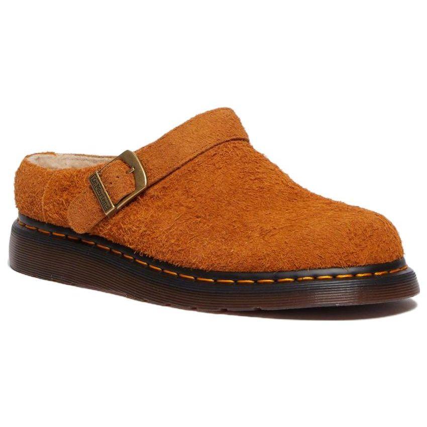 Dr. Martens Isham Faux Shearling Lined Unisex Pecan Brown Long Napped Suede 30901363