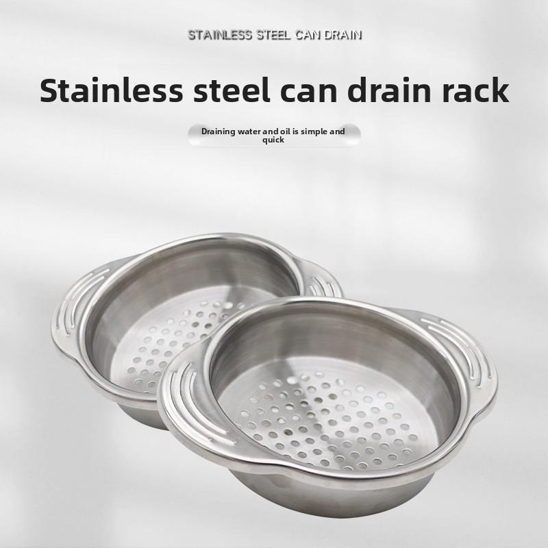 Stainless Steel Mini Draining Basket With Dual Handles For Kitchen Food Prep And Oil Drainage