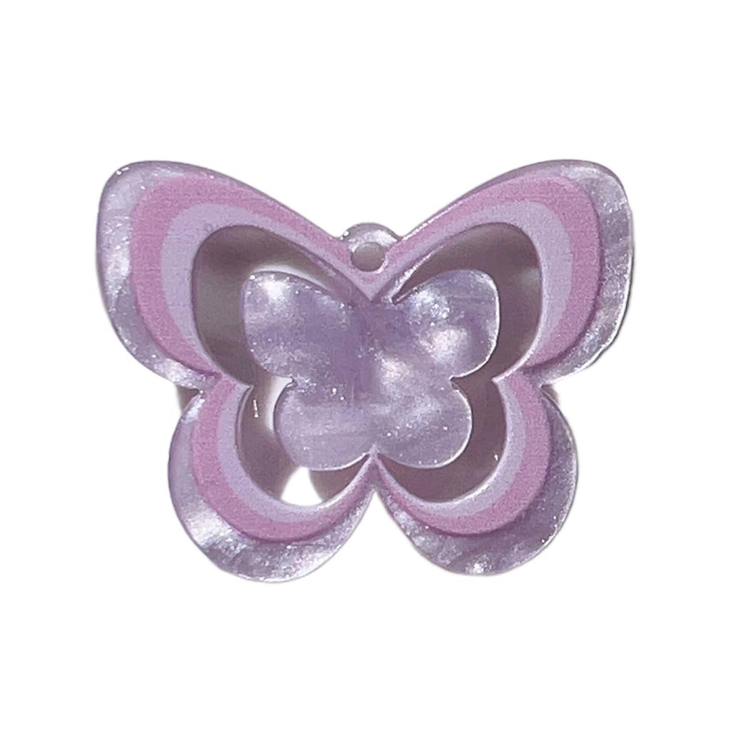Hollow Butterfly Pendant Jewelry Making Pendant with Hole Decorative Acrylic Butterfly Charm Bracelet Making Bead DIY