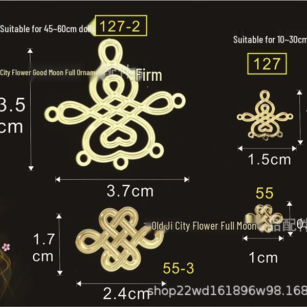 DIY Barbie Doll BJD Mini Opera Phoenix Crown Accessories Kit 100 pcs, Large золотой