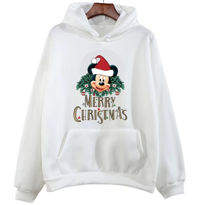 

Christmas Disney Mickey Mouse Cartoon Print Hoodie Fashion Men s and Women s Casual Long-sleeved Sweatshirt Top Harajuku Jumper 3XL