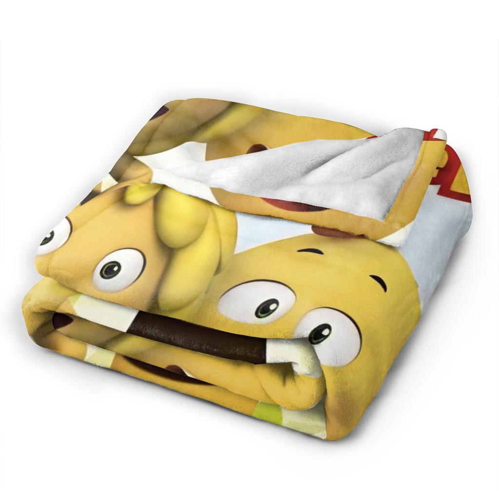 Coperta Maya l'Ape Super Calda Divertente Peluche Biancheria da Letto Coperte per Divano Sedia Letto da Viaggio in Aereo Coperta in Flanella Copriletto
