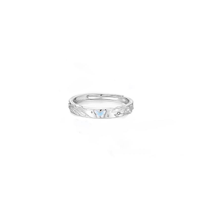 2025 Fashion Versatile Butterfly & Fireworks Couple Rings - Romantic Qixi Gift