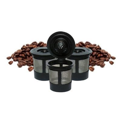 Nuovo 3 pezzi Nero Solo Capsule riutilizzabili Tazza singola per filtri di ricambio Keurig